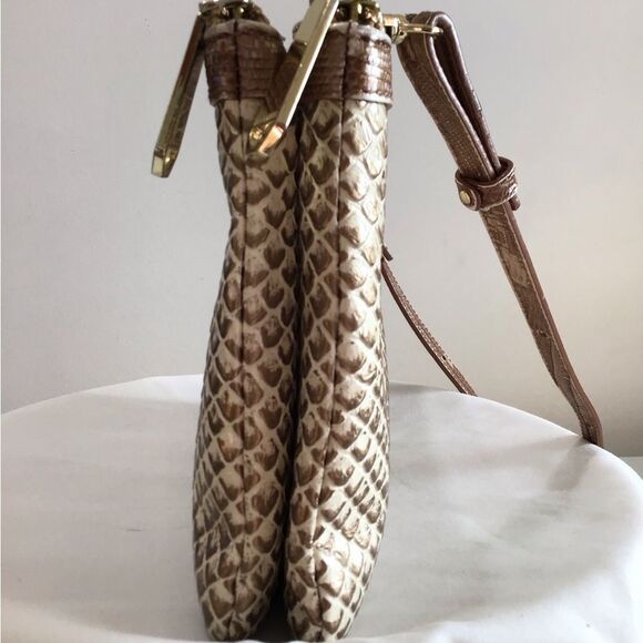 Brahmin Perri Latte Java Leather Crossbody Bag - Picture 5 of 16